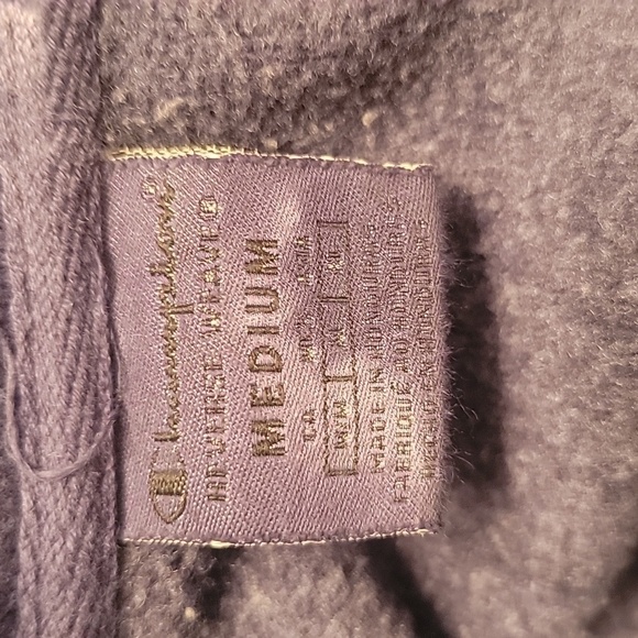 Blue Tie Dye Champion Reverse Weave Crew Neck Cropped Sweatshirt, Size M - Picture 5 of 5